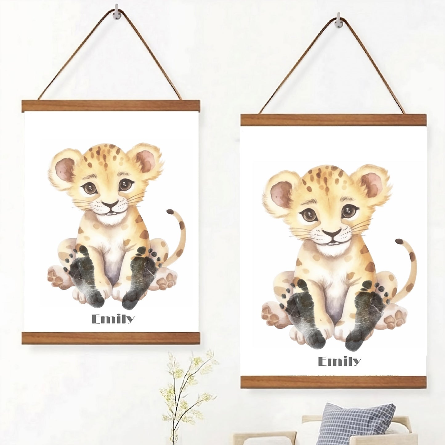 Baby Footprint Kit - Lion (Digital FIle)