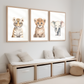 Safari Animals Nursery Decor Set Wall art Picture prints