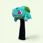 Bulbasaur hybrid golf cover showing knit sock neck shaft protection