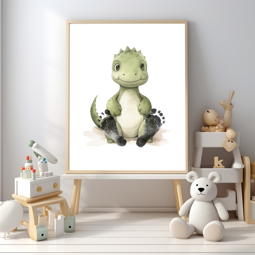 Baby Footprint Kit - Dinosaur (Digital File)