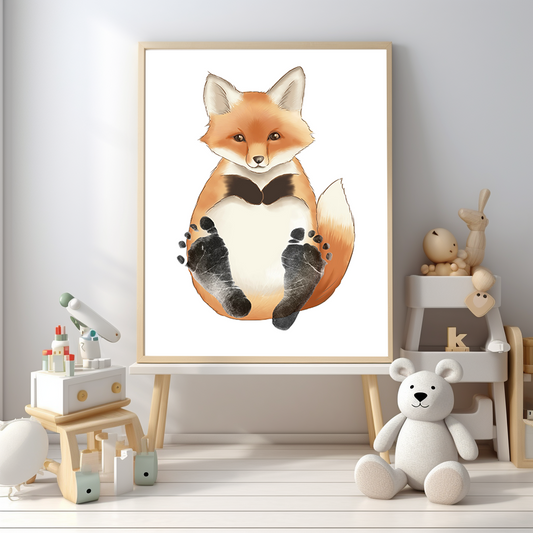 Baby Footprint Kit - Fox (Digital File)