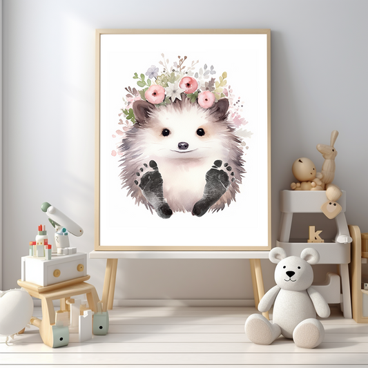 Baby Footprint Kit - Hedgehog (Digital File)