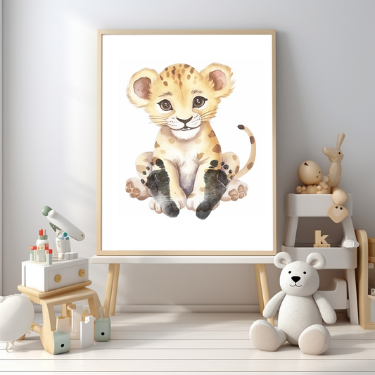 Baby Footprint Kit - Lion (Digital FIle)