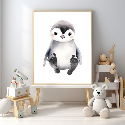 Baby Footprint Kit - Penguin (Digital File)