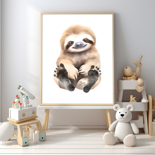 Baby Footprint Kit - Sloth (Digital File)