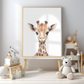 Safari  giraffe Animals Nursery Decor Set Wall art Picture prints