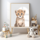 Safari Cheetah Animals Nursery Decor Set Wall art Picture prints