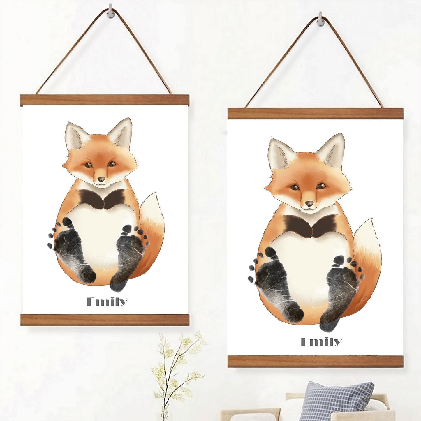 Baby Footprint Kit - Fox (Digital File)