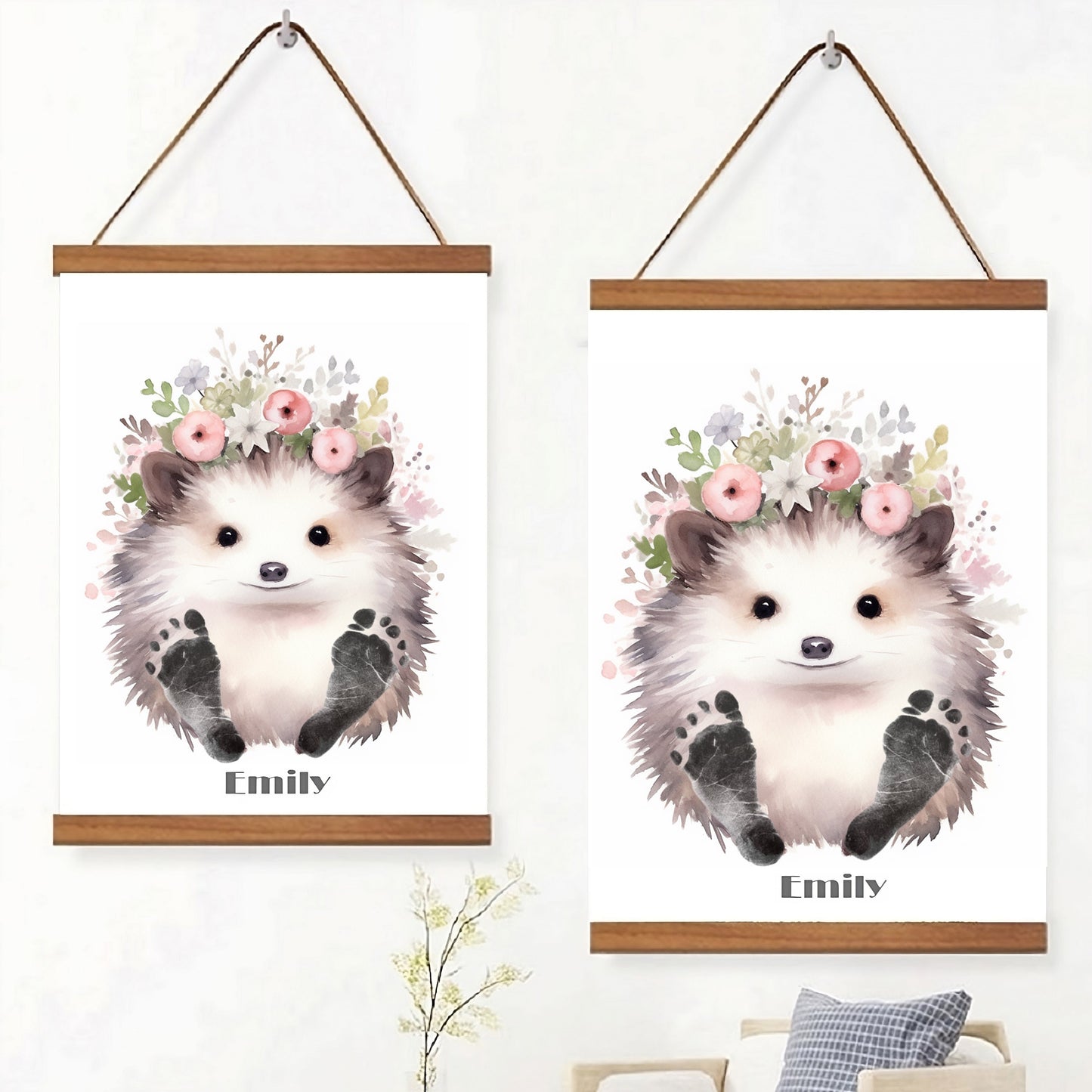 Baby Footprint Kit - Hedgehog (Digital File)