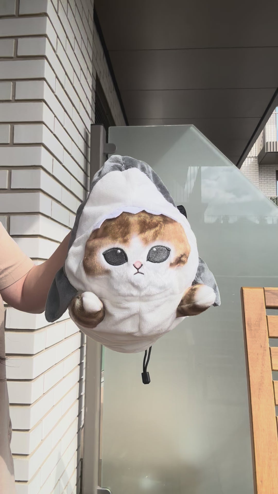 Grey Shark Cat Chalk bag