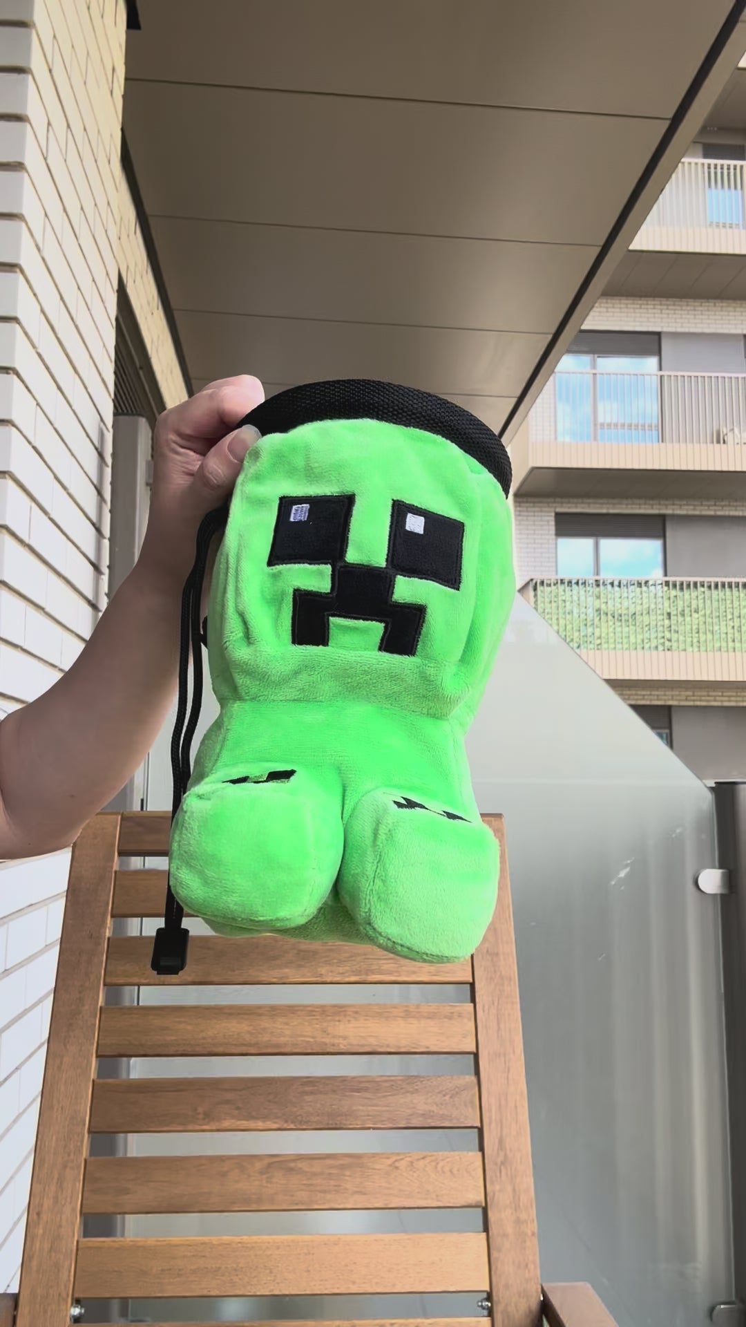 Minecraft Creeper Chalk Bag green