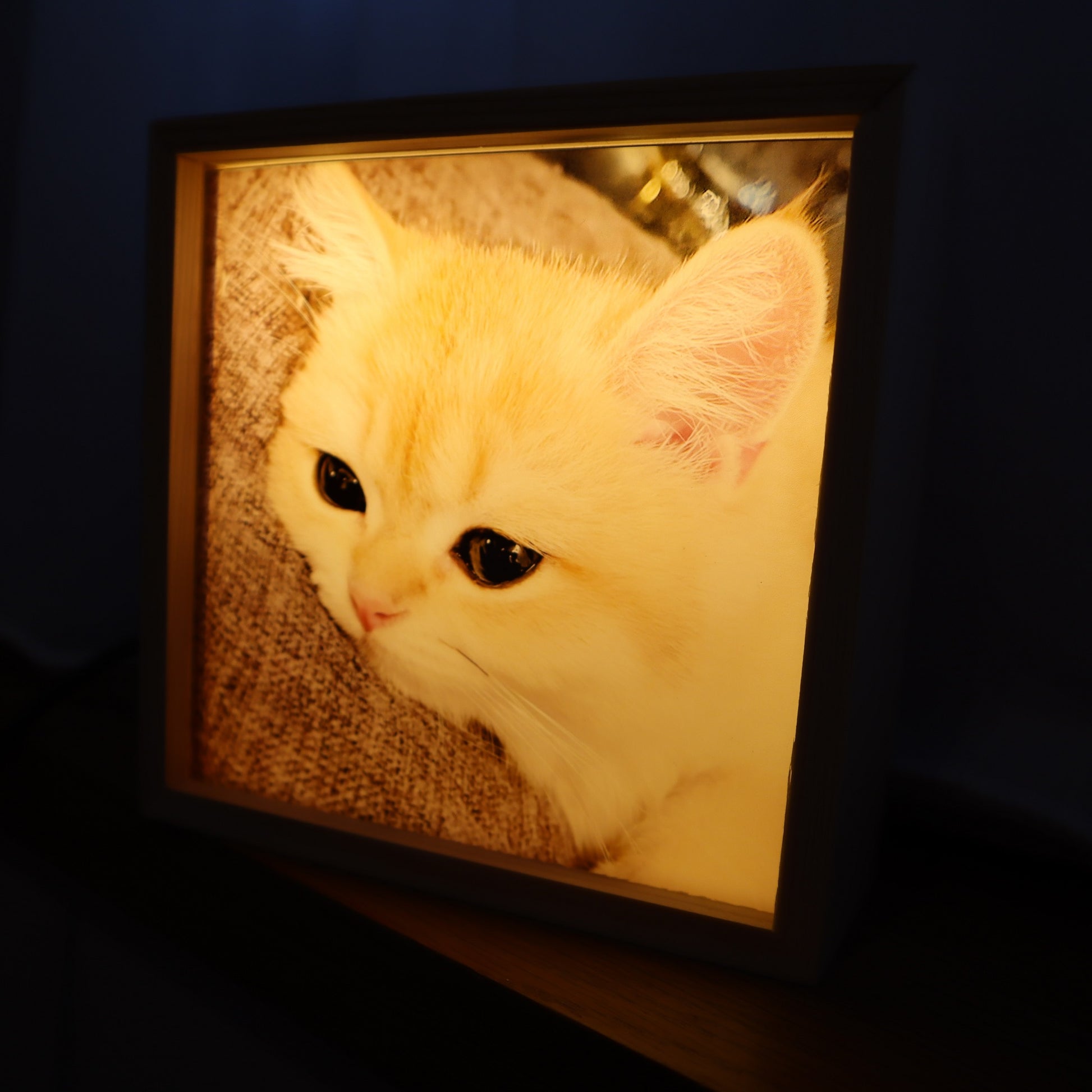 wood photo light box